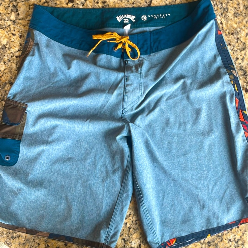 Billabong Australia Recycler Pro 73 Board Shorts Blue with Camouflage Pocket